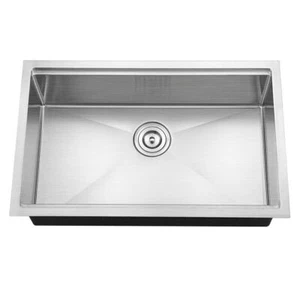 NEW 30" Single Bowl Sink Combo with Faucet - Premium Stainless Steel Kitchen - Picture 1 of 13