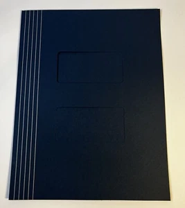 40 New Tax Return Folders Double Window Navy Blue w/Sliver Strips, Professional - Picture 1 of 4