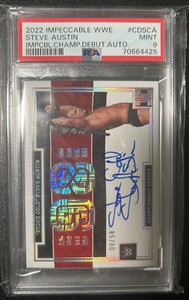 2022 Impeccable WWE Stone Cold Steve Austin Championship Deput #08/98 PSA 9 Mint