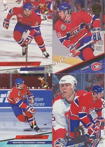 Eric Desjardins 1992-93 & 93-94 Fleer Ultra 1993-94 Leaf 1994-95 Fleer Flair (4)