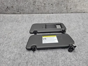 KIA EV6 GT LINE 22-23 SUN VISOR ROOF SHADE LEFT AND RIGHT BLACK W/ CLIPS SET OEM - Picture 1 of 8