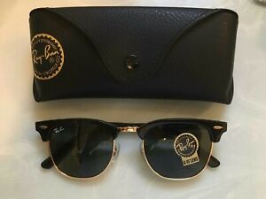 Ray Ban Clubmaster Black Sunglasses For Men For Sale Ebay