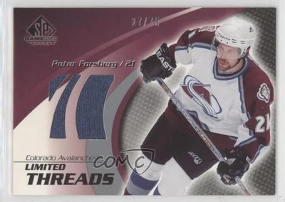 2003-04 SP Game Used Edition Limited Threads /75 Peter Forsberg #LT-PF HOF - Image 1 of 2