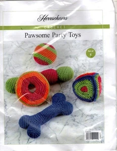 NIP HERRSCHNERS PAWSOME PARTY DOG TOYS CROCHET KIT SET OF 5 - Picture 1 of 2