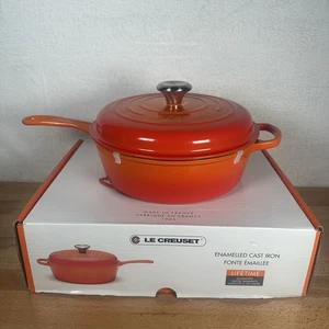 Le Creuset Signature Gusseisen 3,75 Quart Cassadou, Flamme - *NEU* - Bild 1 von 11