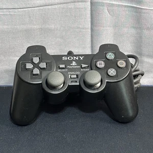 Sony PS2 NERO Controller cablato OEM DualShock PlayStation 2 AUTENTICO - Foto 1 di 2