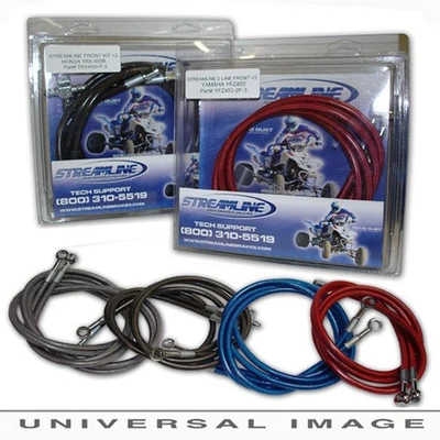 776021 STREAMLINE FRONT CLEAR SUZUKI STAINLESS STEEL BRAKE LINE - Image 1 of 2