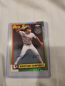 Aggiornamento Topps 2025 Kristian Campbell 1990 Silver Pack Auto #U90C-47 NERO 10/10 - Foto 1 di 4
