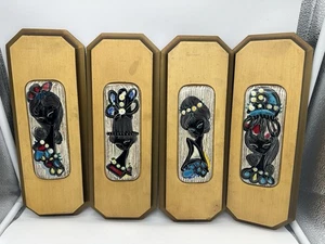 Vintage Mid-Century Modern Enamel Wall Plaques – Set of  - Picture 1 of 9