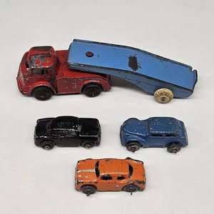 Vintage Barclay LKW Carrier Hauler Mini Milbe Druckguss Matschform Metall Spielzeugautos  - Bild 1 von 19
