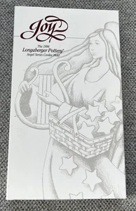 Vintage Longaberger 1996 "JOY" Keramik Engel Serie Keksform - Bild 1 von 2