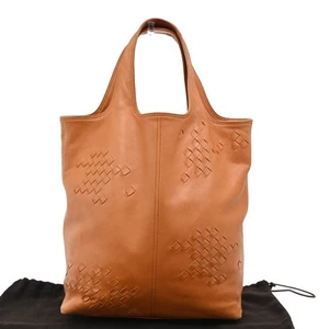 BOTTEGA VENETA Logo Regent Shoulder Tote Bag Leather Orange Italy 89EF880 - Picture 1 of 16