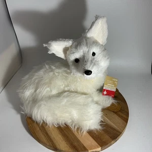 "Decoración de mesa de zorro blanco Shimmer Noel 8"" X 8""" - Imagen 1 de 7