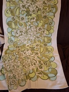 VTG Martex Bath Towel & Hand Towel Set Green Floral West Point Pepperell - Picture 1 of 5