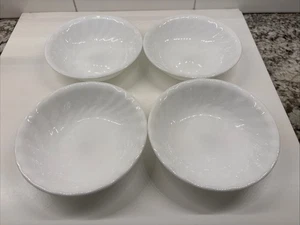 Corelle Verbesserungen weiß Wirbel 51/4" Obst/Dessert/Beere/Saucenschalen (4) EUC - Bild 1 von 9