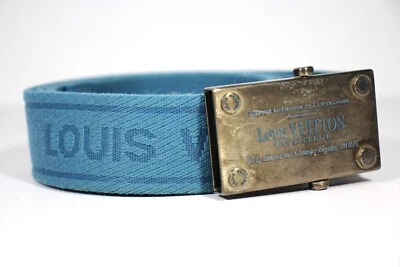 Cinturón de lona Louis Vuitton Bengale Inventeur unisex 100/40 O927 Foto 1 de 4