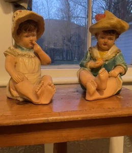 Antique Two Large Heavy Piano Babies Germany - Picture 1 of 12