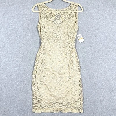 Vestido Vaina De Colección Y2K Encaje Mujer 7 8 Floral Forrado Bodycon Coqueta Delicado Nuevo con Etiquetas Foto 1 de 4