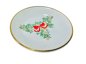 Tudor Rose England Festive Season 22K Bone China Holiday Sauce Nut Trinket Dish - Picture 1 of 12