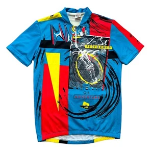 Maillot de vélo vintage motif tro taille XL BW 52 cm chemise vélo années 90 maillot vélo ZM51 - Photo 1/3