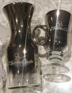 Carafe & Footed Glass with Handle - Mercury Glass - Monte Carlo Hotel - Vegas - Bild 1 von 4