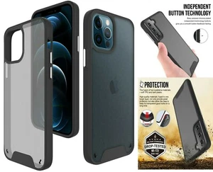 Hülle Stoßfest Matt Transparent Anti Fall iPhone12 Mini Pro Max S20+ S21+ Ultra - Bild 1 von 12