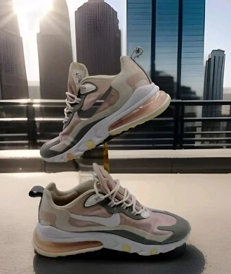 Nike AirMax 270 React Mujer Talla 10 Rosa Gris CI3899-500 Foto 1 de 4