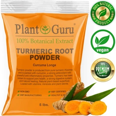 Turmeric Root Powder 5 lbs. Curcumin Curcuma Longa Raw Pure Tumeric Spice BULK - Image 1 of 4