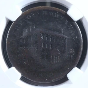 LC-11A1 NGC VF-30 One penny token 1838 Sideview Canada Montreal Breton 523 - Picture 1 of 4