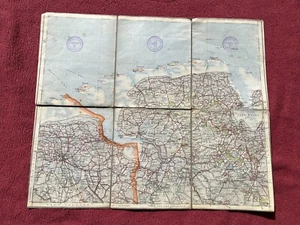 Map 1907/1922 OLDENBURG-1:300000-Akad.Fliegergruppe-col.-Aurich-Groningen-Emden - Picture 1 of 5