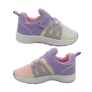 Grosby Sprint Girls Shoes Casual Sneaker Hook and Loop Strap Rainbow Front - Picture 1 of 13