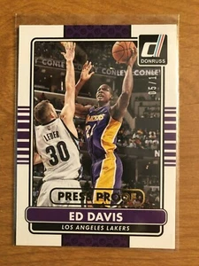 2014/15 Donruss Press Proof Ed Davis Los Angeles Lakers UNC Tarheels 05/10 - Picture 1 of 1