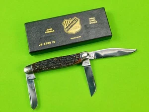 1988 John Primble India Steel Works Bone 5330 Stockman Folding Pocket Knife - Picture 1 of 18