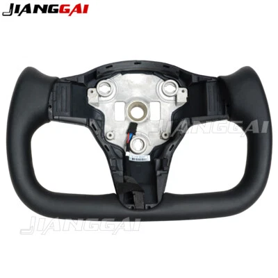 Yoke Leather Steering Wheel for Tesla Model 3 Model Y 2017-2023 with Heated - Image 1 of 4