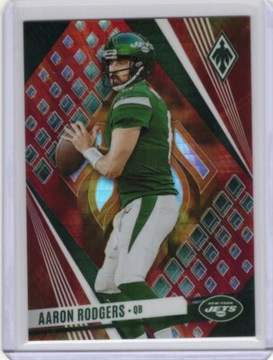 2023 Panini Phoenix Fire Burst #11 Aaron Rodgers Jets 013/340 - Image 1 of 2