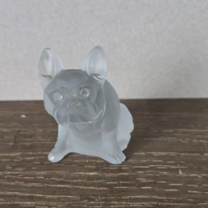 2.5in Westmoreland Frosted Glass French Bulldog Figurine Animal dog - Picture 1 of 7