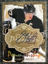 2008/09 UD O-PEE CHEE PREMIER PENMANSHIP SIDNEY CROSBY AUTO 7/25 CARD # PP-SC