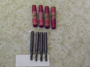 4 pezzi frese terminali in carburo - 5 mm - 3 flauti - 2 1/2" oal - dixie lsi usa - Foto 1 di 3