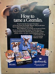 2 Gremlins/Gizmo 1984 advertisements Woolworths & Hallmark - Picture 1 of 5