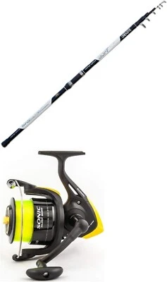 Kit Surfcasting Lineaeffe Long Beach 4,2 mt 200 gr + Trabucco Sonic 8000 - Immagine 1 di 3