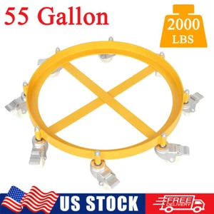 55 Gallon Drum Dolly 2000lbs Heavy Duty Barrel Dolly with 8 Swivel Casters Wheel - Picture 1 of 9