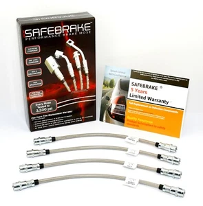 fits Porsche 911 (996) Carrera 3.4/3.6 1999-2004 - SAFEBRAKE Performance Braided - Picture 1 of 10