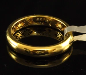 ESPRIT JEWELS Ring  Gr 19 925 Sterling Silber goldfarben ca 4 mm breit - Bild 1 von 1