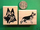 Two Rubber Stamps, Dogs, German Shepherds 