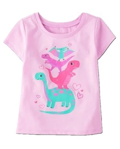 New Pink TCP The Children's Place Dinosaurs Tee Shirt Size 2T NWT - Picture 1 of 2