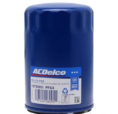 PF63OIL FILTER GMC SBRBN/ESCLDE/IMPALA/CAMARO 3.6L 14-19/FD LONG 15-18 (12735811 - Image 1 of 3