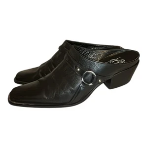 Botas de mula de cuero negras LUCCHESE Charlie 1 Horse para mujer 8 B - Imagen 1 de 6