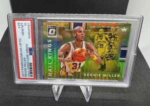 2017 Panini Donruss Optic Reggie Miller Hall Kings Lime Green /149 PSA 10 Pop 4 - Picture 1 of 6