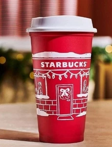 NEU Starbucks Christmas 2025 Red Cup Day 16oz Xmas Holiday Mehrwegbecher 1 Stück - Bild 1 von 4