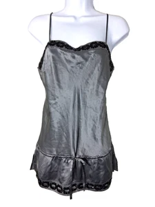 Y2K The Limited 100% Silk Tank Top Size Small Beaded Sequin Fairy Coquette - Picture 1 of 12